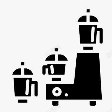 电器搅拌机烹饪电子汁厨房搅拌机图标图标