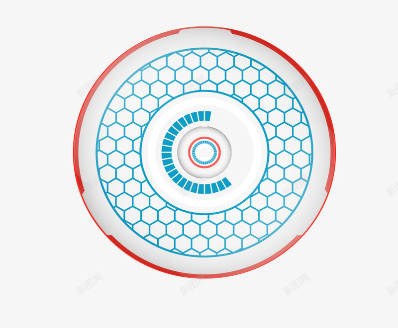 科技感不规则png免抠素材_新图网 https://ixintu.com 圆环 电子 科技