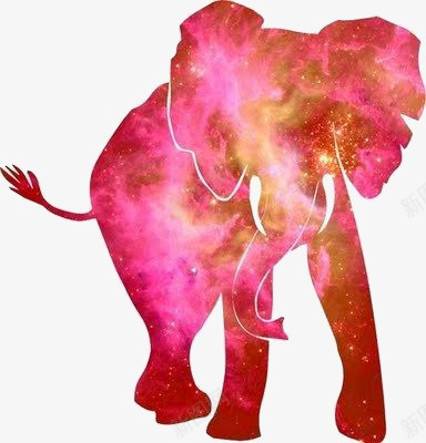 粉色大象png免抠素材_新图网 https://ixintu.com 剪影 动物 卡通 大象 手绘 插画 梦幻