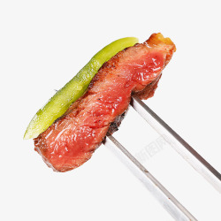 筷子夹一块肉素材