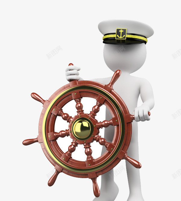 3D水手船长小人png免抠素材_新图网 https://ixintu.com 3D 小人 开船的船长 水手 舰长 船长