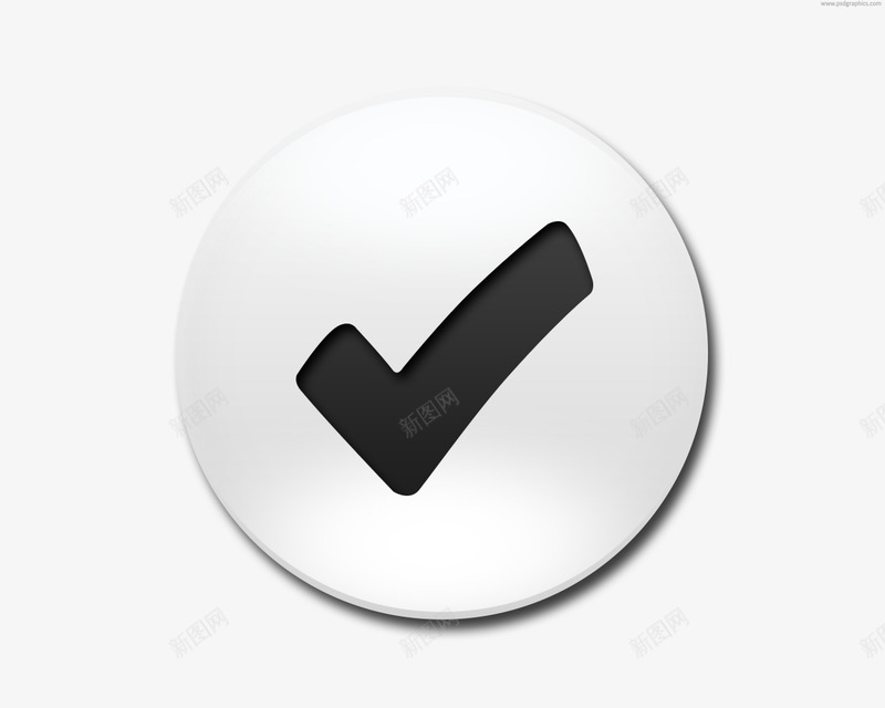 灰色按钮图标psd_新图网 https://ixintu.com UI套件 图标 对勾 按钮