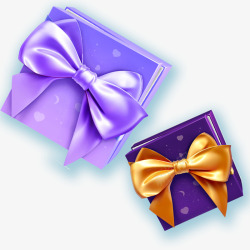 花草包装礼盒紫色纸盒礼品高清图片