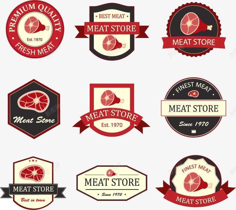 肉类牛排图标png_新图网 https://ixintu.com 图标 标志设计 牛排 牛肉 肉类 餐厅
