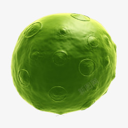 病毒学病毒细胞3D立体插画高清图片