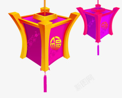 两个灯笼素材