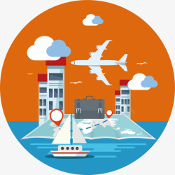 旅行UI网页扁平旅行UI图标矢量图高清图片