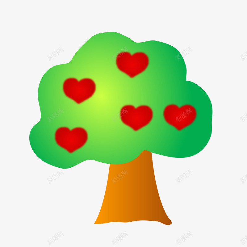 爱心树的卡通形象png免抠素材_新图网 https://ixintu.com 卡通 卡通形象 形象 心树 爱心树的卡通形象