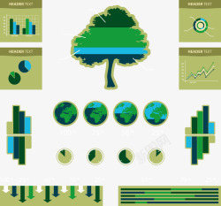 绿色统计表爱护环境保护地球高清图片