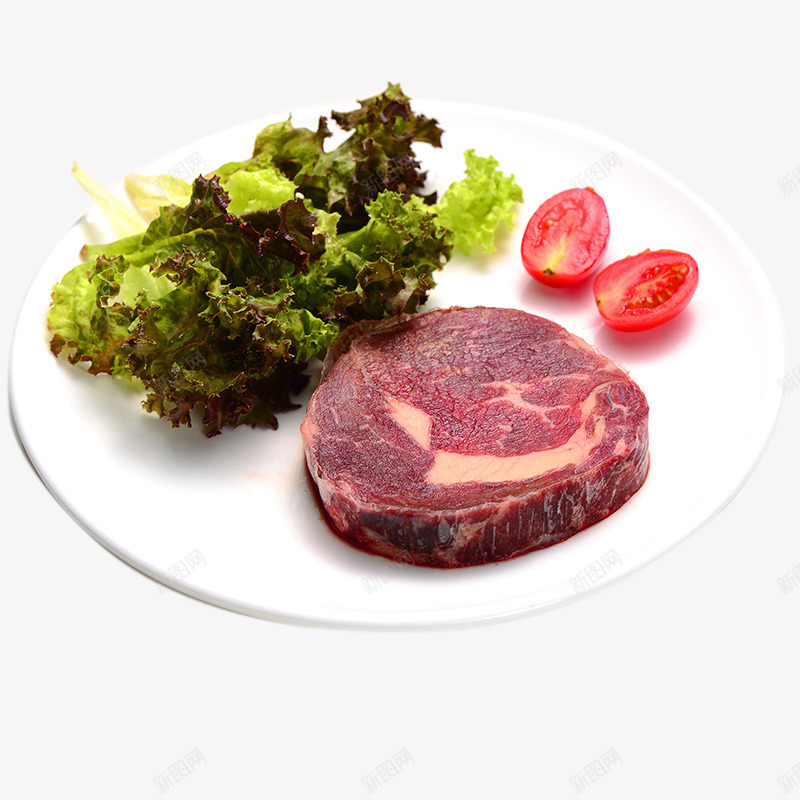 生牛肉一片png免抠素材_新图网 https://ixintu.com 牛肉 肉 西红柿 青菜 食物