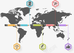 世界时间适量PPT元素信息标签高清图片