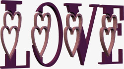 love创意英文字艺术字素材