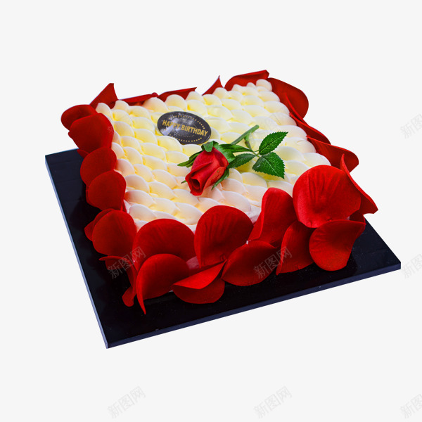 玫瑰蛋糕png免抠素材_新图网 https://ixintu.com 产品实物 小吃 甜点 生日蛋糕
