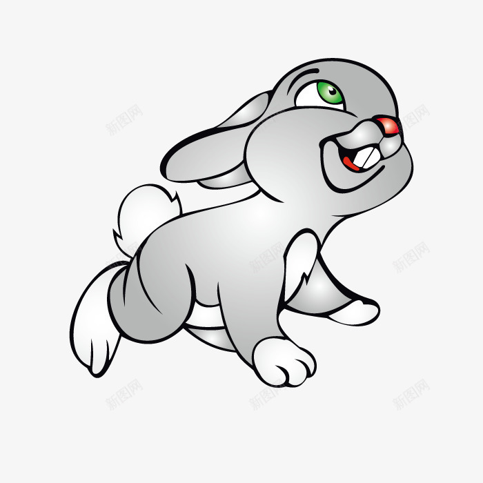 灰色的小兔子png免抠素材_新图网 https://ixintu.com png图形 动物 奔跑 小兔 小灰兔 装饰