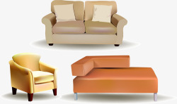 单人皮沙发沙发椅子3D效果图高清图片