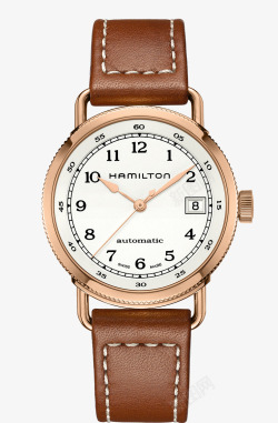 汉米尔顿金咖色腕表手表女表素材