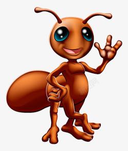 棕色蚂蚁棕色蚂蚁打招呼高清图片