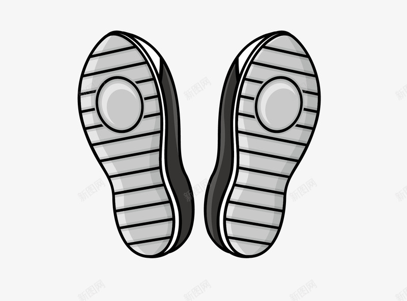 灰色手绘的鞋底png免抠素材_新图网 https://ixintu.com 卡通手绘 圆形 灰色鞋子 装饰图 鞋子 鞋底
