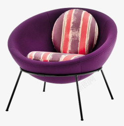 圆形紫色沙发素材
