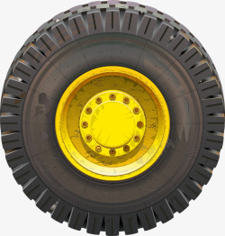 黄色金属轮胎素材