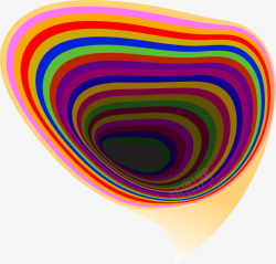 彩虹圆抽象不规则的图形矢量图高清图片