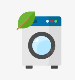绿色按键洗衣机清洁护理图标高清图片