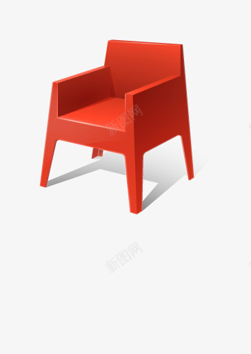 红色椅子png免抠素材_新图网 https://ixintu.com 3D效果 座椅 椅子 红色椅子
