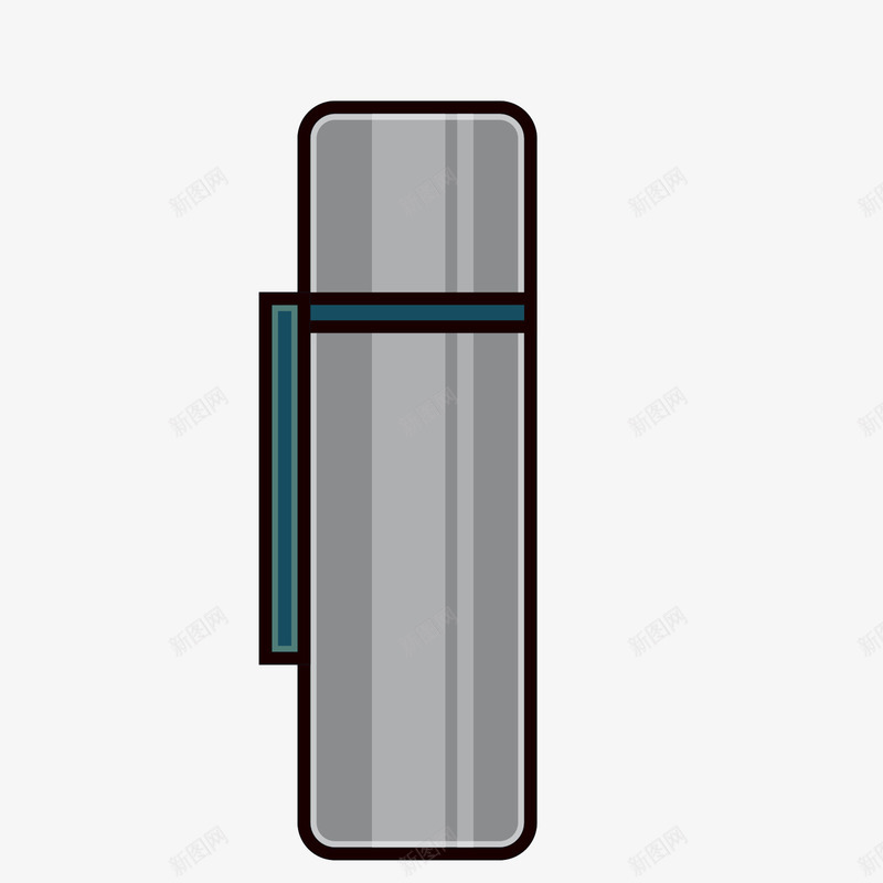 灰色旅行常用保温杯矢量图ai免抠素材_新图网 https://ixintu.com 常用保温杯 常用杯子 旅行杯子 灰色 灰色保温杯 灰色杯子 矢量图