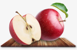 红色清新大气秋季水果苹果促销素材