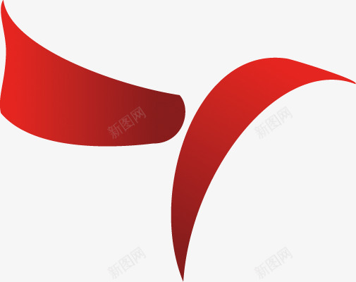红色流畅线条不规则形状png免抠素材_新图网 https://ixintu.com 不规则 形状 流畅 红色 线条