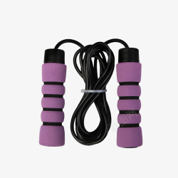 产品实物紫色计数绳跳绳素材