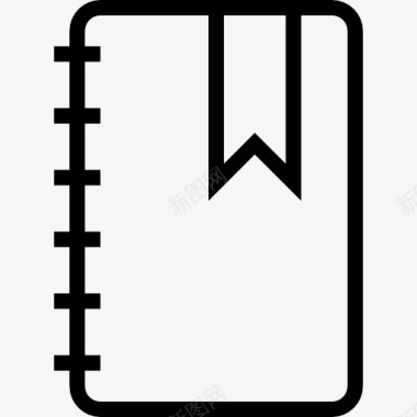 笔记本行程界面符号春天和书签图标图标