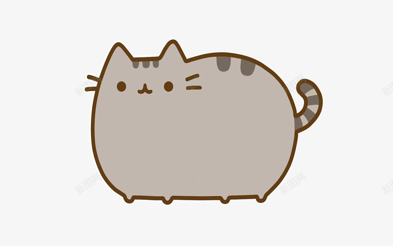 灰色的猫png免抠素材_新图网 https://ixintu.com 小圆点 灰色 猫咪 胖子