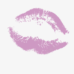 魅力口红紫色吻痕高清图片