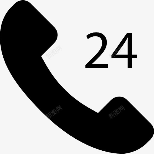 24小时呼叫中心图标png_新图网 https://ixintu.com 剪影 手机 打电话 接口 电话 耳