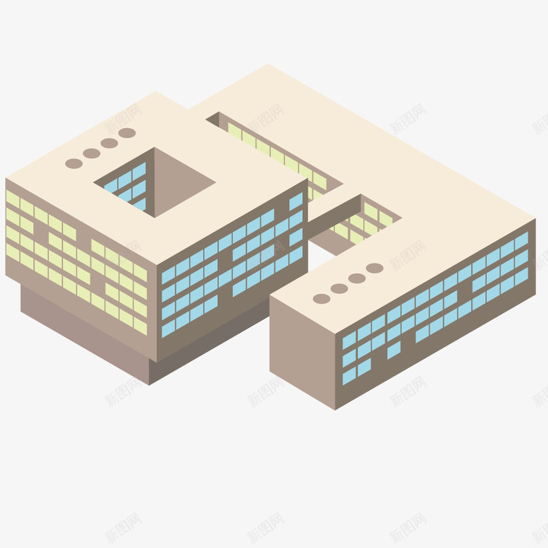 3d模型小屋png免抠素材_新图网 https://ixintu.com 创意 图形 建筑房子 形状 摆设
