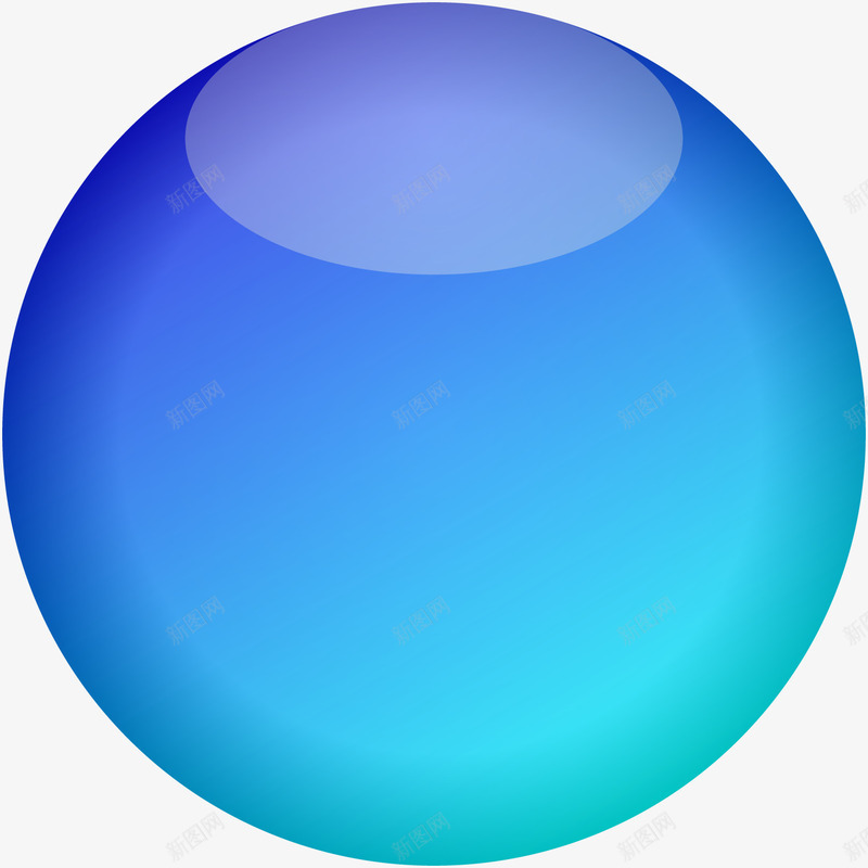 拟物化元素png免抠素材_新图网 https://ixintu.com UI设计 圆形 拟物化 蓝色渐变