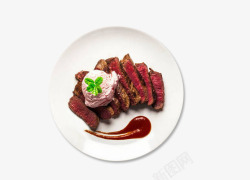 法式餐香煎牛肉高清图片
