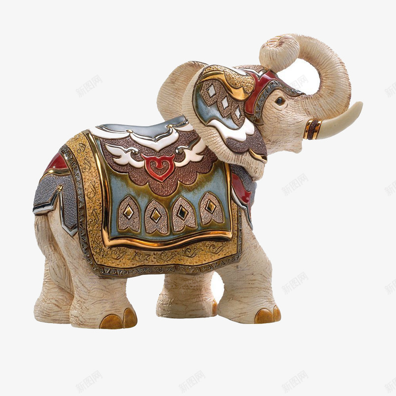 白象摆件png免抠素材_新图网 https://ixintu.com 亲昵 哺乳动物 大象 摆件 水彩 白象 象牙