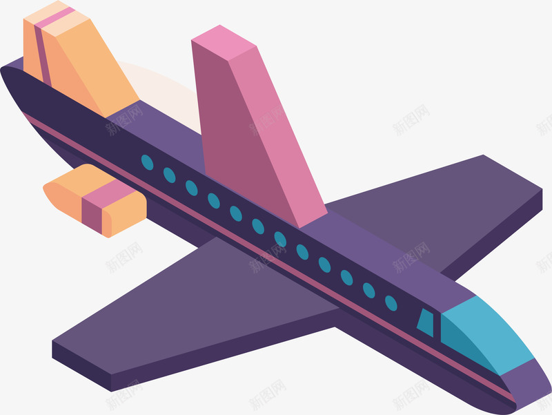 紫色立体飞机元素矢量图ai免抠素材_新图网 https://ixintu.com 玩具 玻璃 立体 紫色 蓝色 质感 飞机创意 矢量图