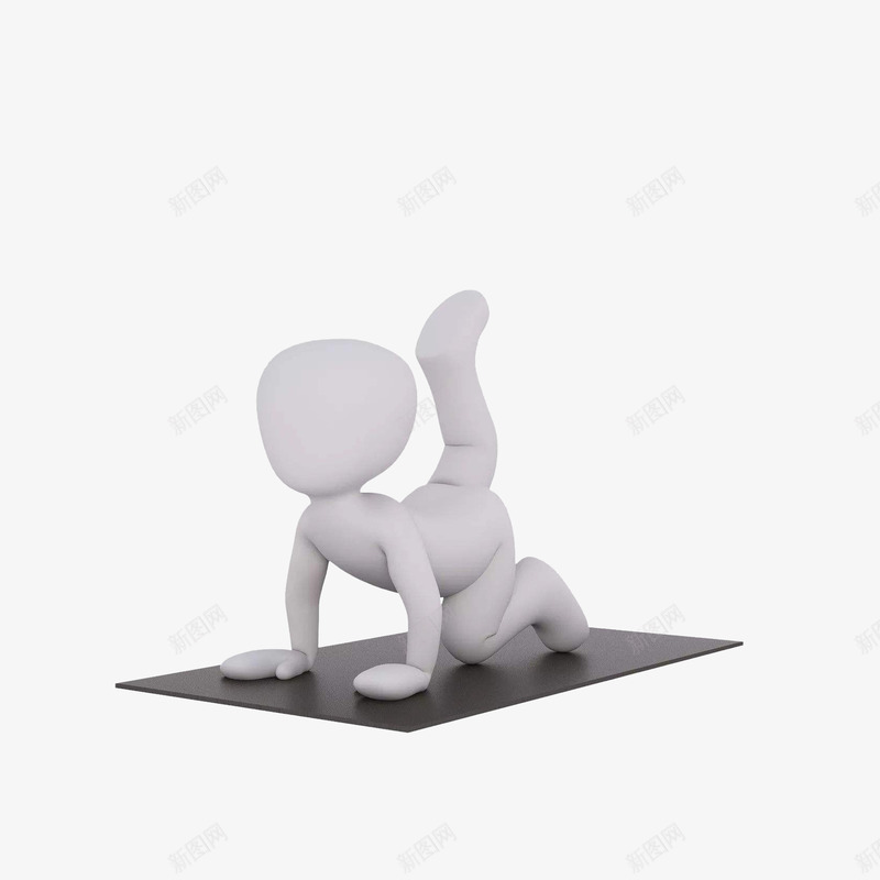 3D做瑜伽的小人png免抠素材_新图网 https://ixintu.com 3D小人 养生 减肥塑形 塑身 效果图 瑜伽运动