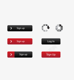 网站选色设计黑红色网站导航条综合高清图片