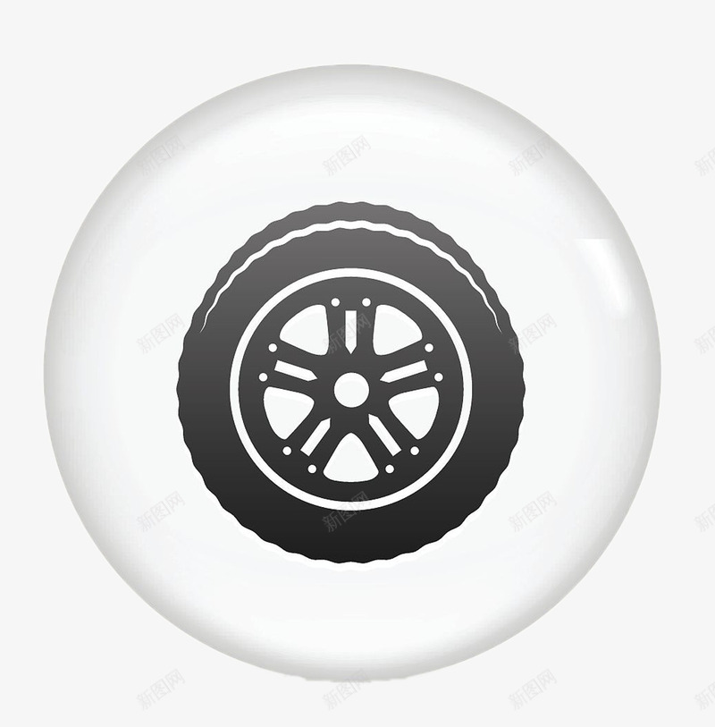 轮胎标志png免抠素材_新图网 https://ixintu.com 标志 白色 耐磨 耐磨性 轮胎