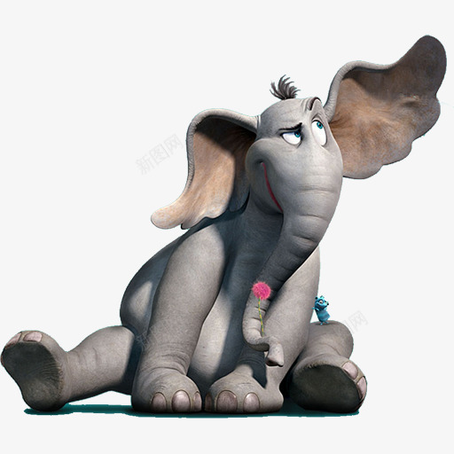 坐着的大象png免抠素材_新图网 https://ixintu.com 动物 大象 手绘