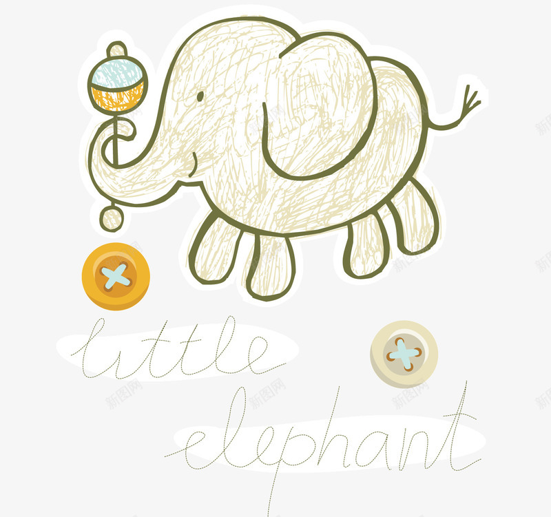 玩耍的小象png免抠素材_新图网 https://ixintu.com 动物 卡通动物 卡通手绘 可爱 大象 小象 手绘小象 扣子 玩耍的小象 球 顶球