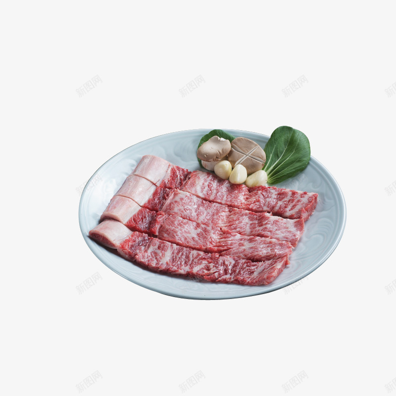 生鲜肉片png免抠素材_新图网 https://ixintu.com 烤肉 烤肉锅 牛肉 盘子 肉 蔬菜 蘑菇 韩式烤肉