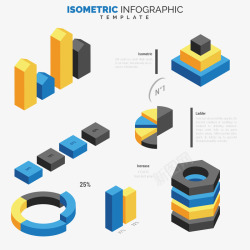 简约立体分析图表素材