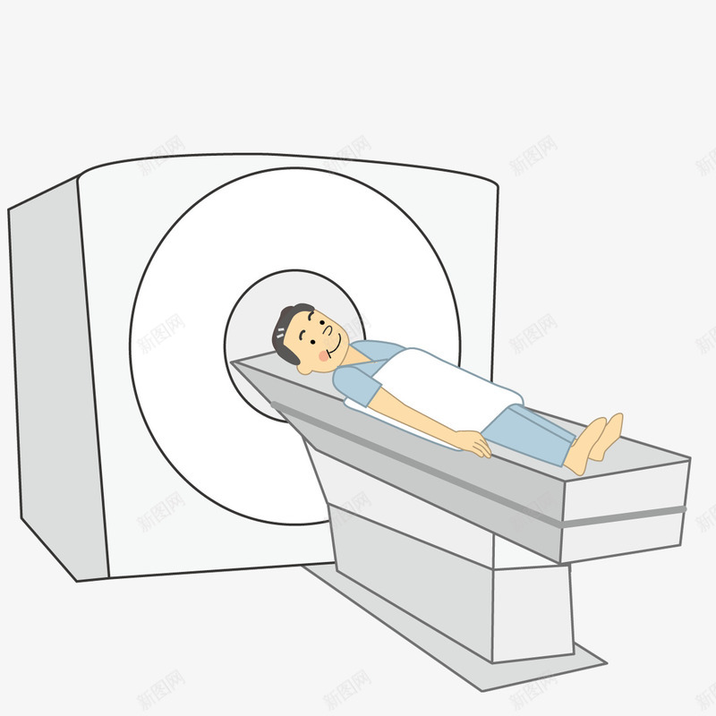 做CT的人png免抠素材_新图网 https://ixintu.com png 体检中心 做CT 元素 卡通 病人
