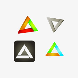 彩色小三角简约风格三角形装饰高清图片