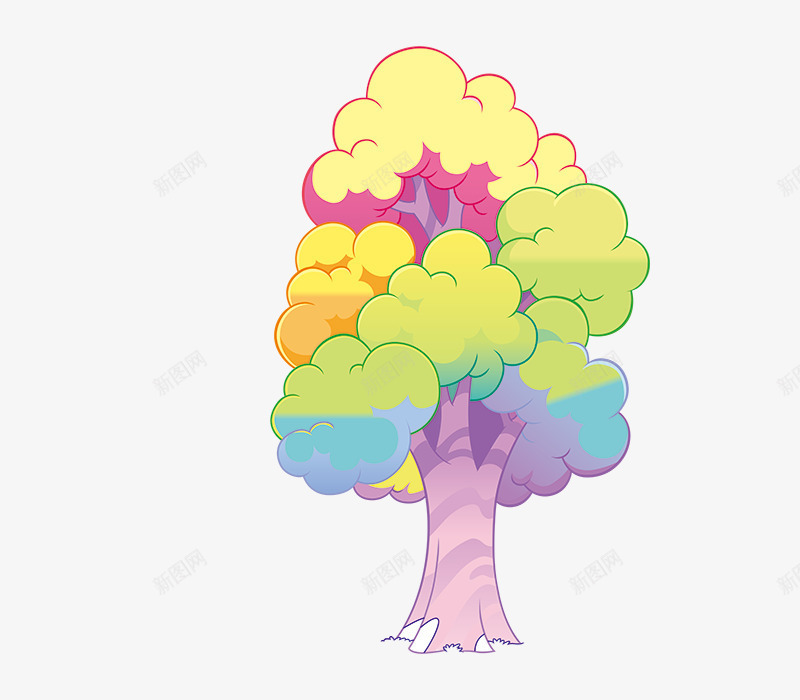 文艺卡通小清新装饰插画广告png免抠素材_新图网 https://ixintu.com 卡通手绘装饰插画 封面设计 小清新插画 广告设计 彩色的树 文艺卡通小清新装饰插画广告设计彩色的树免费下载 简约大气插画 网页设计